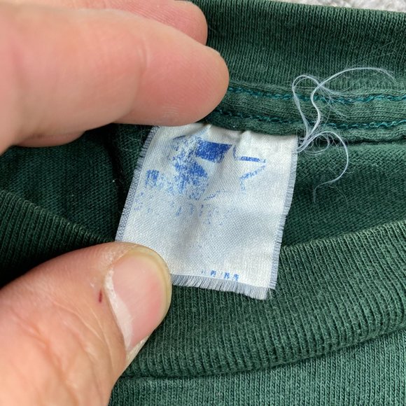 Vintage STARTER 90s Shirt Men Medium M Green 1990 Edmonton Eskimos CFL Football - Picture 6 of 13